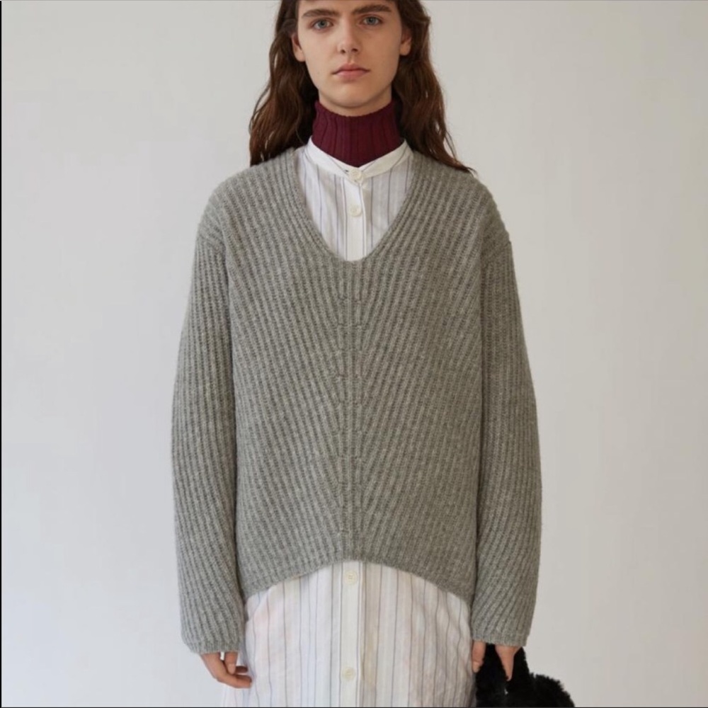 Acne Studios Light Grey Deborah Wool Sweater